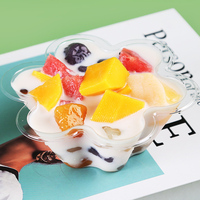 Vente en gros bol en plastique jetable pour sorbet à crème glacée tasse à dessert à emporter bol en plastique transparent pour yaourt aux fruits
