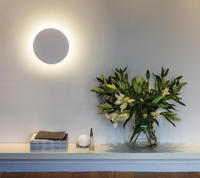 Ac85-265V Ip65 Nouvelle Conception Ronde Cercle Applique Murale En Aluminium Extérieur Led Lumière Lune En Plein Air Murale