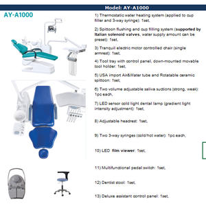 Hot <strong>Sale</strong> A1000 Custom-Color Practical <strong>Dental</strong> <strong>Chair</strong> <strong>Unit</strong> New Dentist Equipment with Steel and Plastic Armrests - Product Image 5