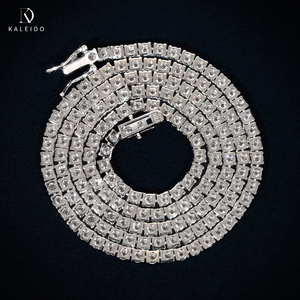 สร้อยเงิน VVS <span class=keywords><strong>Moissanite</strong></span> สี925ขนาด2มม. 3มม. 4มม. 5มม. ทองคำขาวผู้หญิงผู้ชายของขวัญเครื่องประดับดีสร้อยคอเพชรสำหรับห้องปฏิบัติการ - Product Image 5