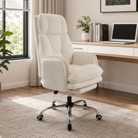 Fauteuil de direction avec accoudoirs réversibles, dossier croisé en boucle, pour bureau à domicile et travail sur ordinateur