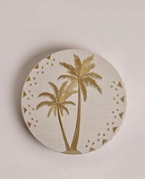Boîte à thé brodée à la main, emballage cadeau, boîte à bonbons pour l'affichage de friandises du Ramadan, boîte ronde de luxe en tissu personnalisée, boîte à chocolat et dattes
