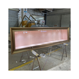 Hộp Trưng Bày Kính Treo Tường Trưng Bày Trang Sức Tủ Trang Sức Kim Loại Sang Trọng Tủ Trưng Bày Trang Sức Bằng Thép Không Gỉ Tùy Chỉnh - Product Image 1