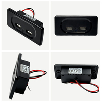 Adaptateur de voiture personnalisé encastré avec double port USB-A 5V 3.1A, chargeur de voiture 12V 24V avec prise USB pour siège de bus