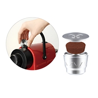 Capsule de café réutilisable en acier inoxydable, rechargeable, compatible Nespresso, écologique, vente en gros