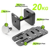 Haltères réglables carrés en gros, fitness commercial, faciles à utiliser, 20 kg, 36 kg, 39-65 kg, ensemble d'haltères réglables par incrément de 1 kg