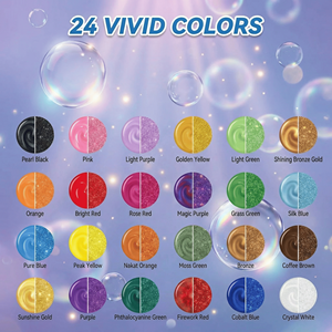 LEQU Happy And Fun - Juego de 24 colores de polvo de mica, colorante de resina para manualidades y decoración artística - Product Image 4