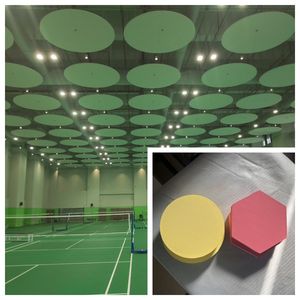 맞춤형 교수형 타일 유리 섬유 매달린 천장 음향 구름 NRC 0.9 - Product Image 6