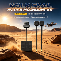 Kit Walksnail Avatar Moonlight 4K 60fps FPV, VTX numérique, caméra de vision nocturne Starlight 1/1.8'', EIS intégré, Gyroflow, pièces de drone