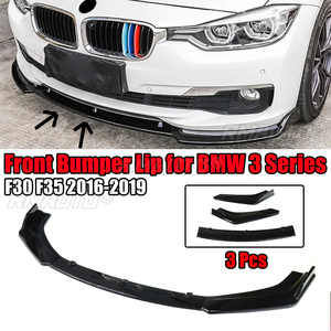 สปอยเลอร์หน้ารถยนต์ BMW ซีรีส์ 3 รุ่น F30 F35 ปี 2016-2019 แบบเบส ซีดาน  ลิ้นกันชนหน้า ดีไซน์ทันสมัย สีดำเงา  ใบสปลิตเตอร์ใต้กันชน - Product Image 1