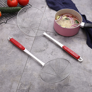 ที่กรองกระชอนสำหรับทำอาหารทอดกระชอนสแตนเลสสตีลแข็งโลหะ - Product Image 5