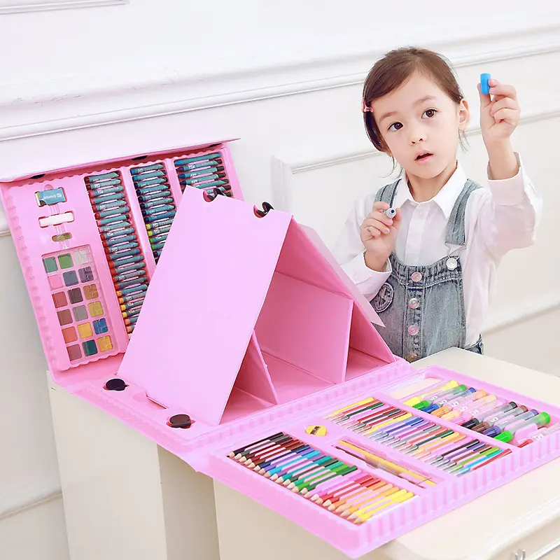 Painting Watercolor Drawing Tools Marker Brush Pen Supplies Kids Gift Box Office Stationery Art Set