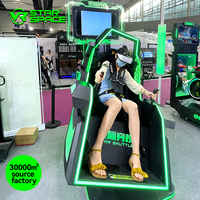 Simulador de Vuelo VR 360 con Silla de Realidad Virtual Giratoria de Grado Profesional, con Controladores de Movimiento y Diseño de Transbordador Espacial VR Star