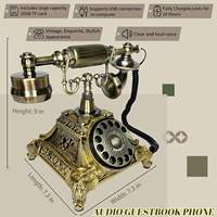 Téléphone fixe en gros livre d'or audio téléphone rétro anniversaire fête de mariage enregistrement de message audio mer livre d'or vintage