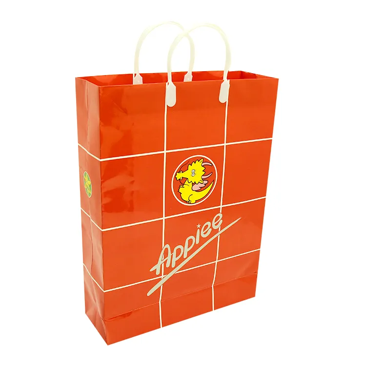Diseño personalizado de plástico duro de asas de cuerda bolsas creativo plegable de regalo de embalaje de bolsa de papel de regalo