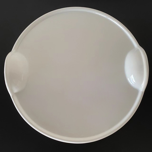 Factory Direct Sale 12-Inch Round Porcelain Pizza <strong>Plate</strong> With <strong>Creative</strong> Double Handle <strong>Serving</strong> Tray for Home Restaurant Hotel - Product Image 4