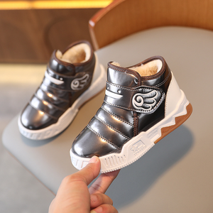 Bottes de neige pour enfants, chaussures d'hiver, nouvelles bottes thermiques mi-hautes à semelles souples pour garçons et filles - Product Image 3