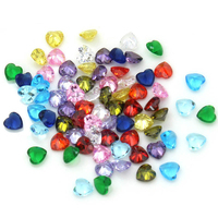 Dodicapo fai-da-te colori 5mm CZ zirconi cubici cuore sintetico zircone diamante branelli allentati gemma gioielli pietra Birthstone