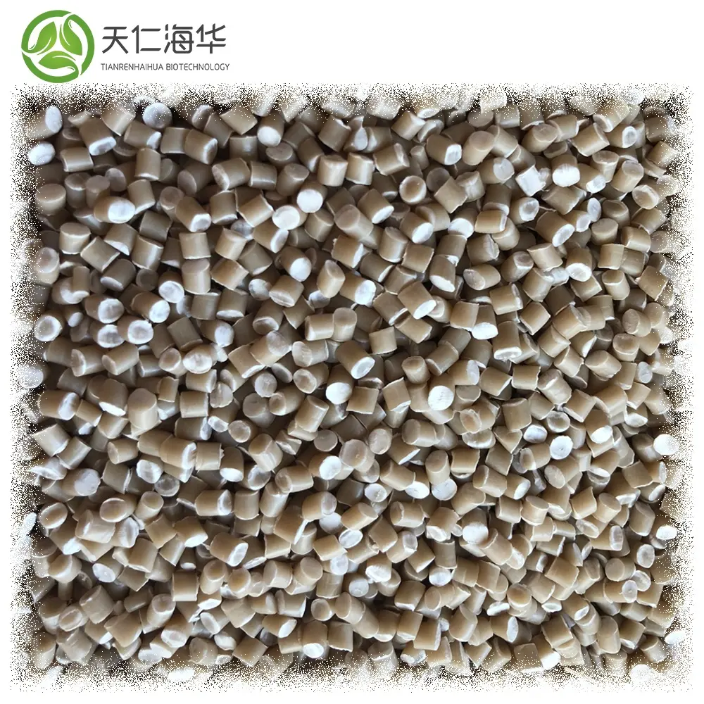 Eco-friendly Compostable Raw Materials Biodegradable Plastic PBAT Blended PLA Resin Granulate