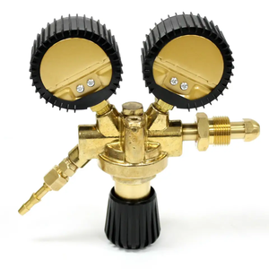 Çift kaynak gaz silindiri pirinç regülatör göstergeleri hava basınç göstergesi sanayi manometre TIG MIG CO2 Argon MIX göstergesi - Product Image 4