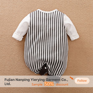 Mono de Algodón a Rayas para Bebé, Unisex, Diseño de Animales, para Otoño e Invierno, Venta al Por Mayor - Product Image 3