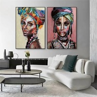 Affiches et impressions d'art graffiti de femme noire africaine, peintures abstraites sur toile de fille africaine, images murales, décoration murale