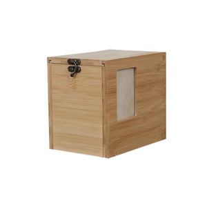 Urna de cremación para mascotas de madera OEM de fábrica con marco de fotos Caja de cenizas conmemorativa personalizada para perro y gato - Product Image 1