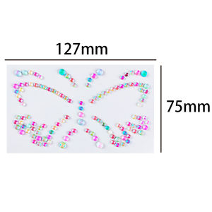 Fábrica personalizada Fornecimento Rosto Olho Gemas Coloridas Diamante Tatuagem Etiqueta Luxo Sexy Rhinestone Jóias Festival Tatuagem Falsa Temporária - Product Image 1