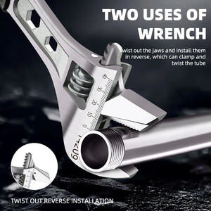 Llave de Trinquete Ajustable de Doble Uso para Trabajos Multifuncionales en Tuberías de Agua, Soporte OEM Personalizado, 14186 - Product Image 6