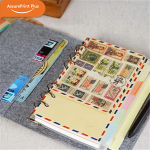 Cuaderno Ecológico Personalizado Reciclable y Recargable <span class=keywords><strong>de</strong></span> Fieltro A5 A6 A7 con Hojas Sueltas, 60 Hojas, para Viajes <span class=keywords><strong>de</strong></span> Negocios, Mindfulness, con Anillas Metálicas <span class=keywords><strong>de</strong></span> 6 Anillos - Product Image 1