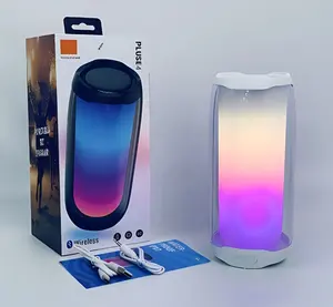 Đầy đủ màn hình pulse4 Loa bluetooth di động RGB ngoài trời không dây đầy màu sắc đèn loa siêu trầm Quà Tặng loa cho pulse5 Loa