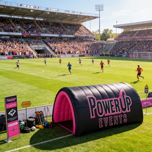 अच्छी गुणवत्ता वाले pvc पोर्टेबल आउटडोर इंफ्लेटेबल हेलोलीन ईगल सुरंग फुटबॉल हेलमेट टेंट सुरंगों के साथ त्वरित सेटअप वाटरप्रूफ - Product Image 5