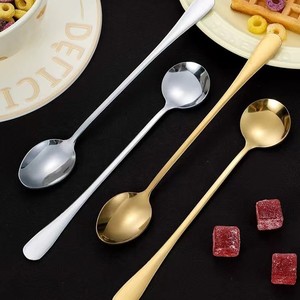 Cuchara de Acero Inoxidable para Hielo, Cuchara Larga para Café, Cuchara Duradera de Color Sólido para Mezclar Cócteles - Product Image 2
