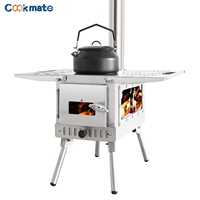 Barbecue et four portables de luxe en acier inoxydable de haute qualité, populaires, pour le camping, avec table pliable, pour 3 à 5 personnes