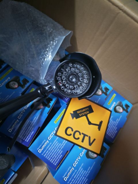 Simulation Fake Bullet Camera Dummy Cameras Outdoor LED Light Monitor Waterproof With Flashing Home Security Protection