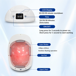 Casco de Terapia Capilar <span class=keywords><strong>con</strong></span> Luz Roja de Baja Intensidad para el Crecimiento del Cabello, el Mejor Casco Láser para el Crecimiento del Cabello <span class=keywords><strong>con</strong></span> 650nm y 448 Diodos - Product Image 5