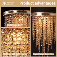 Lampe sur pied élégante en acrylique or et argent avec pompons, ornement de table de mariage, décorations de table haut de gamme pour événements de mariage, éclairage