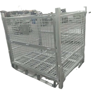 <span class=keywords><strong>Cage</strong></span> à palettes empilable <span class=keywords><strong>en</strong></span> acier pour solutions de stockage et de transport industrielles <span class=keywords><strong>en</strong></span> entrepôt, capacité de 500 à 2000 kg - Product Image 1