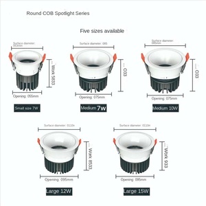 Montaje de iluminación Cob Led Empotrable Downlight Lámpara de techo redonda Led para Home Hotel con buen precio Downlight - Product Image 6