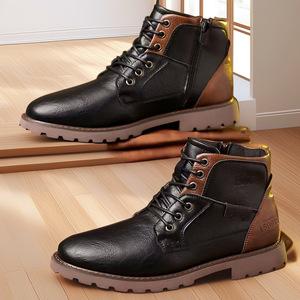 <span class=keywords><strong>Chaussures</strong></span> montantes <span class=keywords><strong>vintage</strong></span> pour hommes avec logo personnalisé, de haute qualité, respirantes, résistantes à l'usure, faciles à nettoyer, antidérapantes et souples - Product Image 6