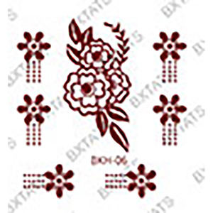 Adesivos de Tatuagem de <span class=keywords><strong>Henna</strong></span> Não Tóxicos e Seguros para Crianças para Celebrações do Eid, Designs Temporários de Arte Corporal Mehndi, Decalques Culturais para Festas Infantis - Product Image 4