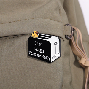 Alfileres de esmalte para tostadora de pato, broches divertidos para hacer pan, insignia de solapa para ropa, regalo de joyería para niños y amigos, venta al por mayor - Product Image 3