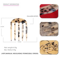 Frauen Kämme Seiten clips Cellulose acetat Schildkröte Farbe 4 Zähne Haar kämme Insert Style Kämme Clip Geeignet für Pferdes chwänze
