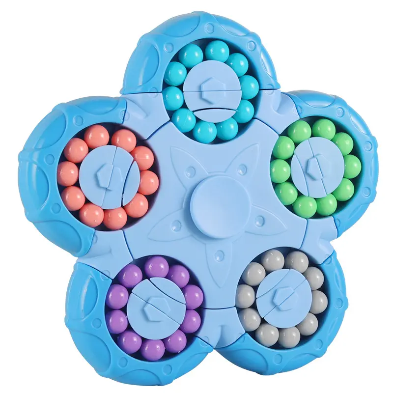 Creative fidget spinner ten sides rotating magic bean puzzle decompression Rubik's cube brain development desktop ball toys