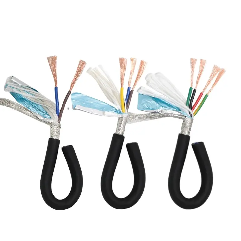 Pvc Flexible Twisted Pair Cable Insulated Flexible Drag Chain Twisted Pair Cable Copper Wire 4,6,8,10,12,14,16,20,26 Core Cable