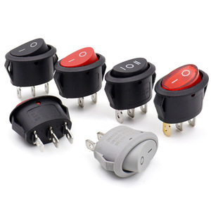 Oval 3 Terminals ON/OFF/ON Rocker Boat <b>Switch</b> IP41 Round Rocker Push Button <b>Switches</b> 6A 250V/10A 125V-KCD1 - Product Image 5