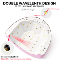 Lampe à ongles UV LED professionnelle 48W, séchage rapide, portable, haute puissance, rechargeable, pour la maison et le salon, lampe de durcissement pour le nail art