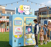 Fabricant de systèmes de distribution de fil dentaire commerciaux à écran tactile, vente en gros de machines à barbe à papa de haute qualité pour le divertissement en intérieur