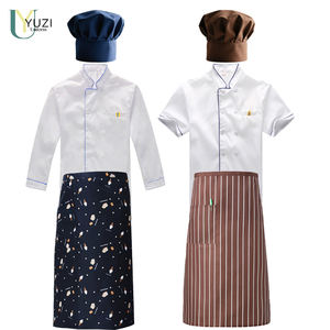 Vêtements de chef de restaurant professionnels pour hommes, manches courtes, uniformes de <span class=keywords><strong>cuisine</strong></span>, vêtements de travail, tenue de serveur, salopettes, vestes - Product Image 1