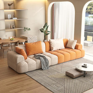 Nordic Minimalistisch Design Modern Fluwelen Sectionele Modulaire Vrijetijdsset Sofa Woonkamer Meubels Getufte Sofa <span class=keywords><strong>Lounge</strong></span> <span class=keywords><strong>Suite</strong></span> Bank - Product Image 1